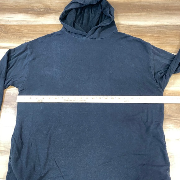 Offline by Aerie Mens Black Modal Blend Hooded Sweatshirt Thumbholes Size Medium - Picture 8 of 10